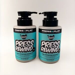 The Doux Press Rewind Curl Retention Shampoo‎ Cleanse & Restore LOT OF 2 8 fl oz